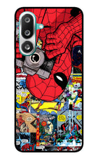 Spider Man Samsung F56 Glass Case Back Cover by Casekaro