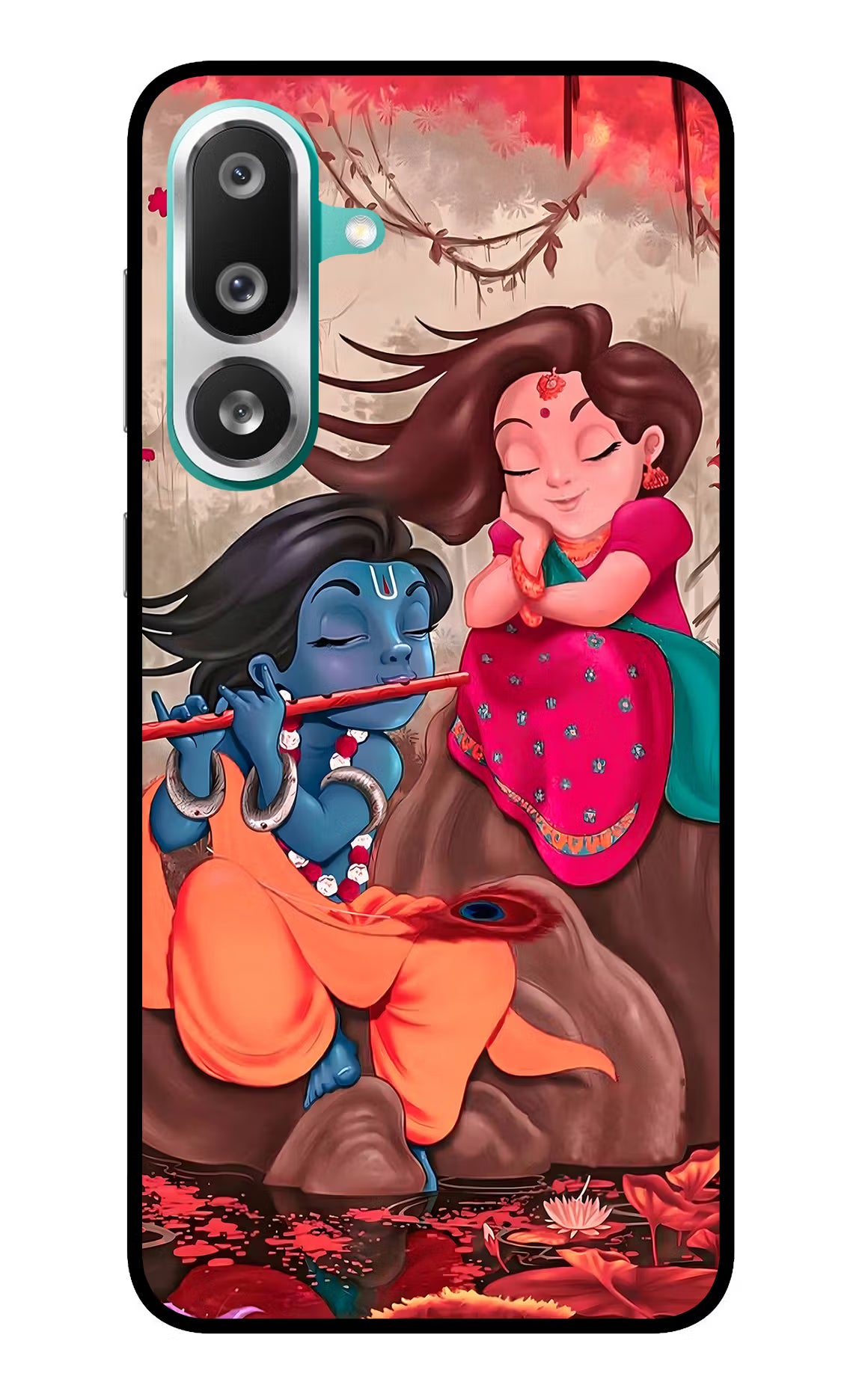 Radhe Krishna Samsung F56 Glass Case