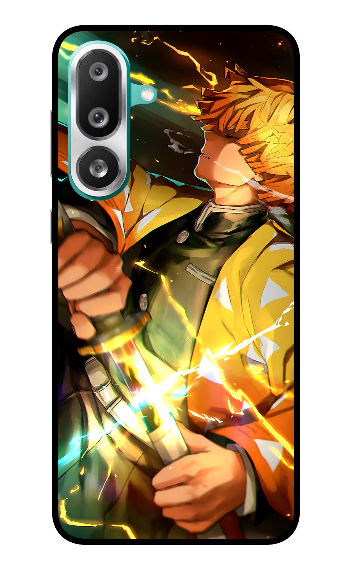 Demon Slayer Samsung F56 Glass Case Back Cover by Casekaro