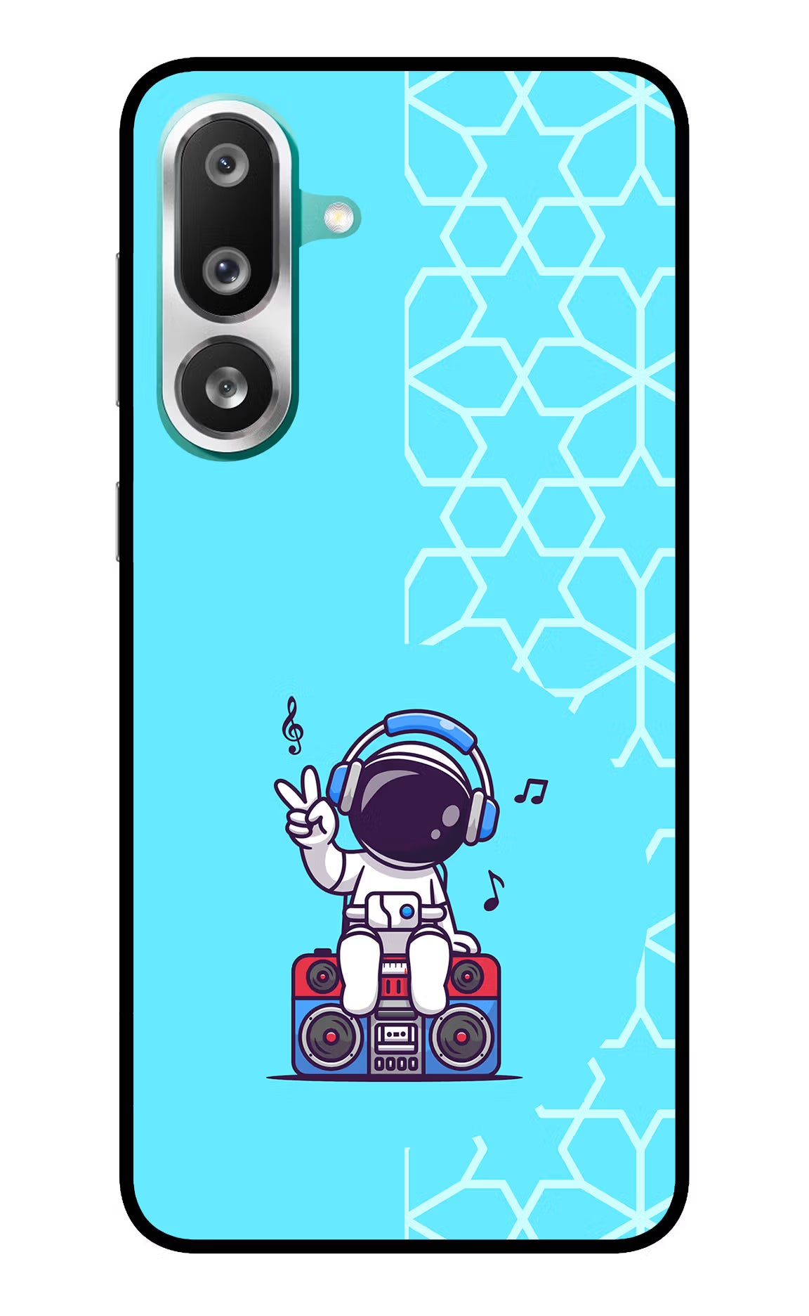 Cute Astronaut Chilling Samsung F56 Glass Case