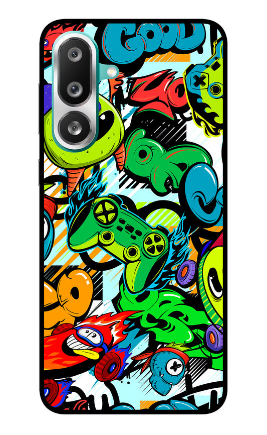 Game Doodle Samsung F56 Glass Case