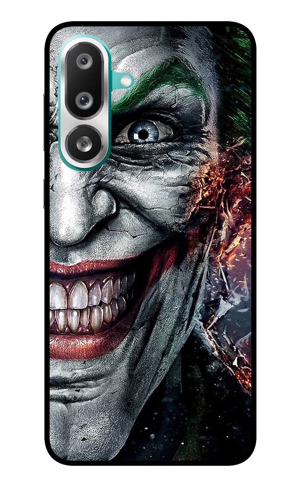 Joker Cam Samsung F56 Glass Case Back Cover by Casekaro