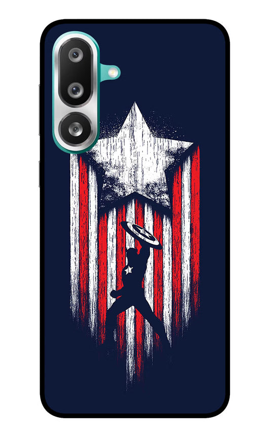 Captain America Marvel Art Samsung F56 Glass Case