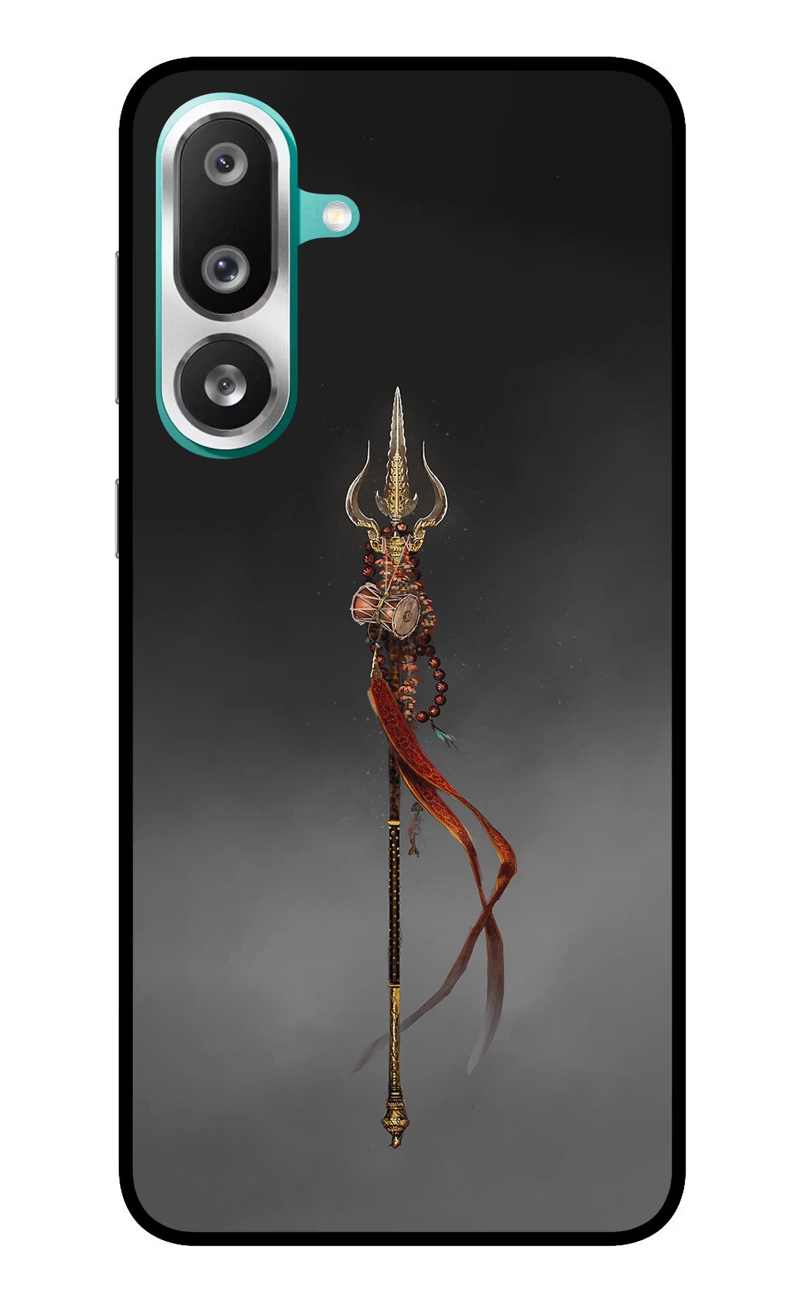 Shiv Trishul Samsung F56 Glass Case Back Cover by Casekaro