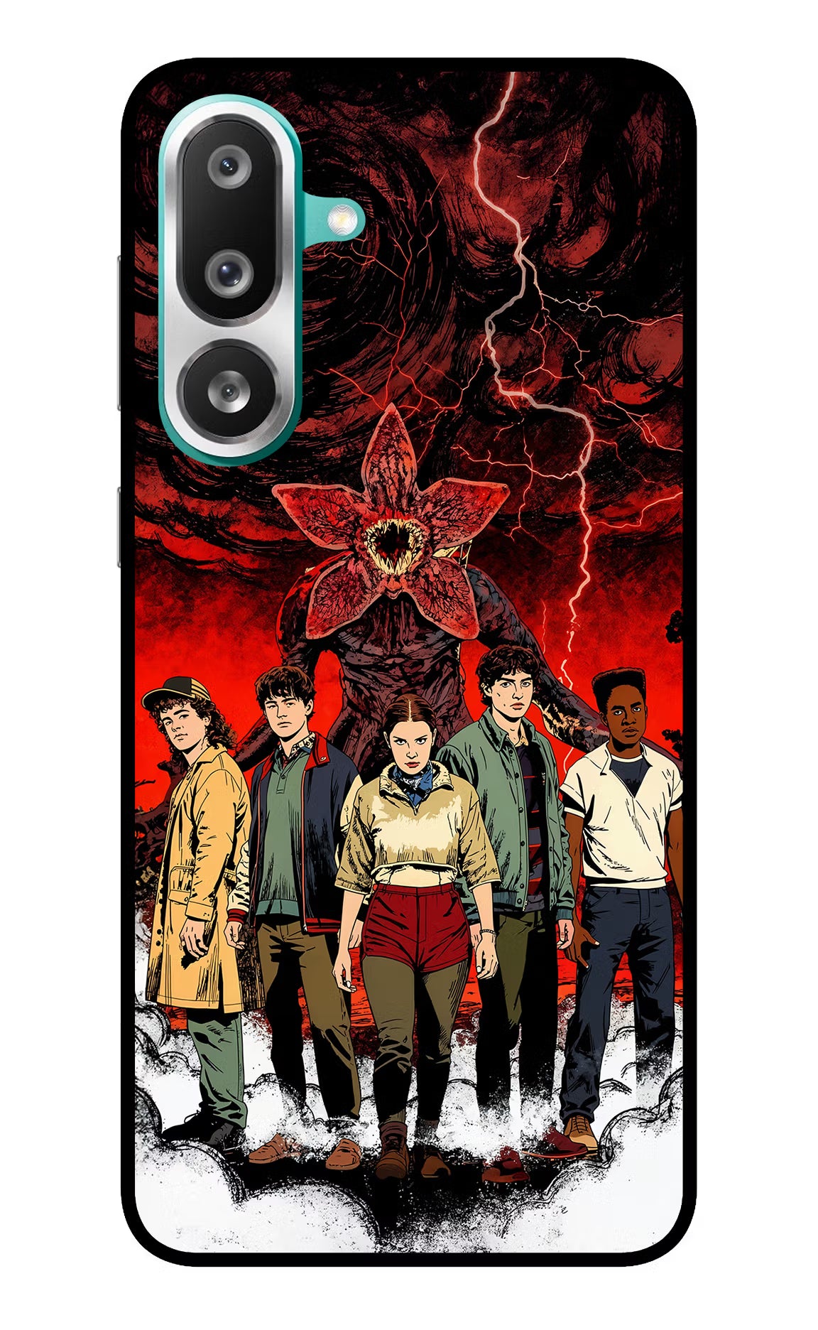 Ordinary Things Characters Samsung F56 Glass Case Back Cover by Casekaro