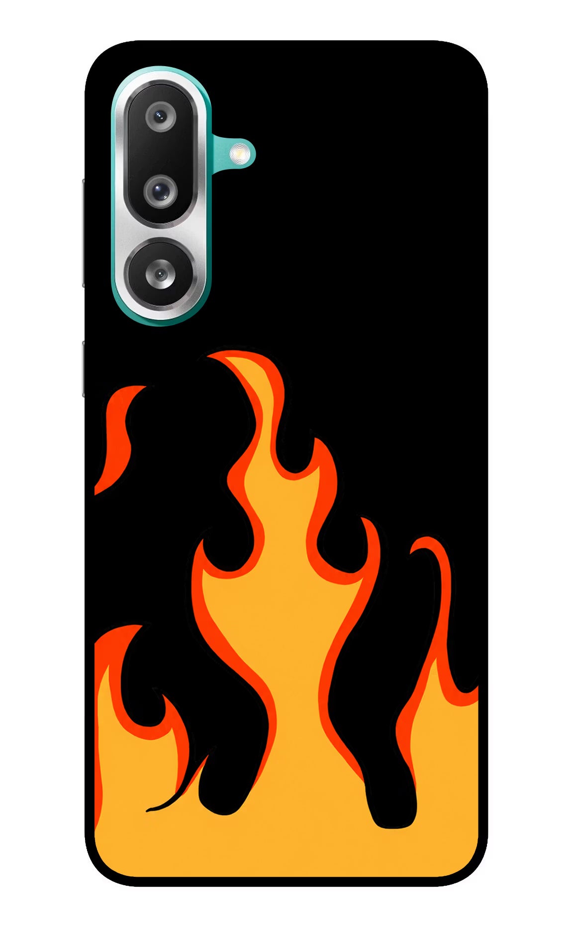 Fired Up – Black Samsung F56 Glass Case