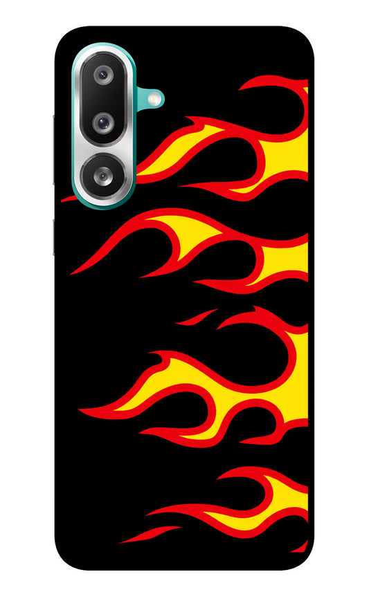 Side Sweep Flames Samsung F56 Glass Case