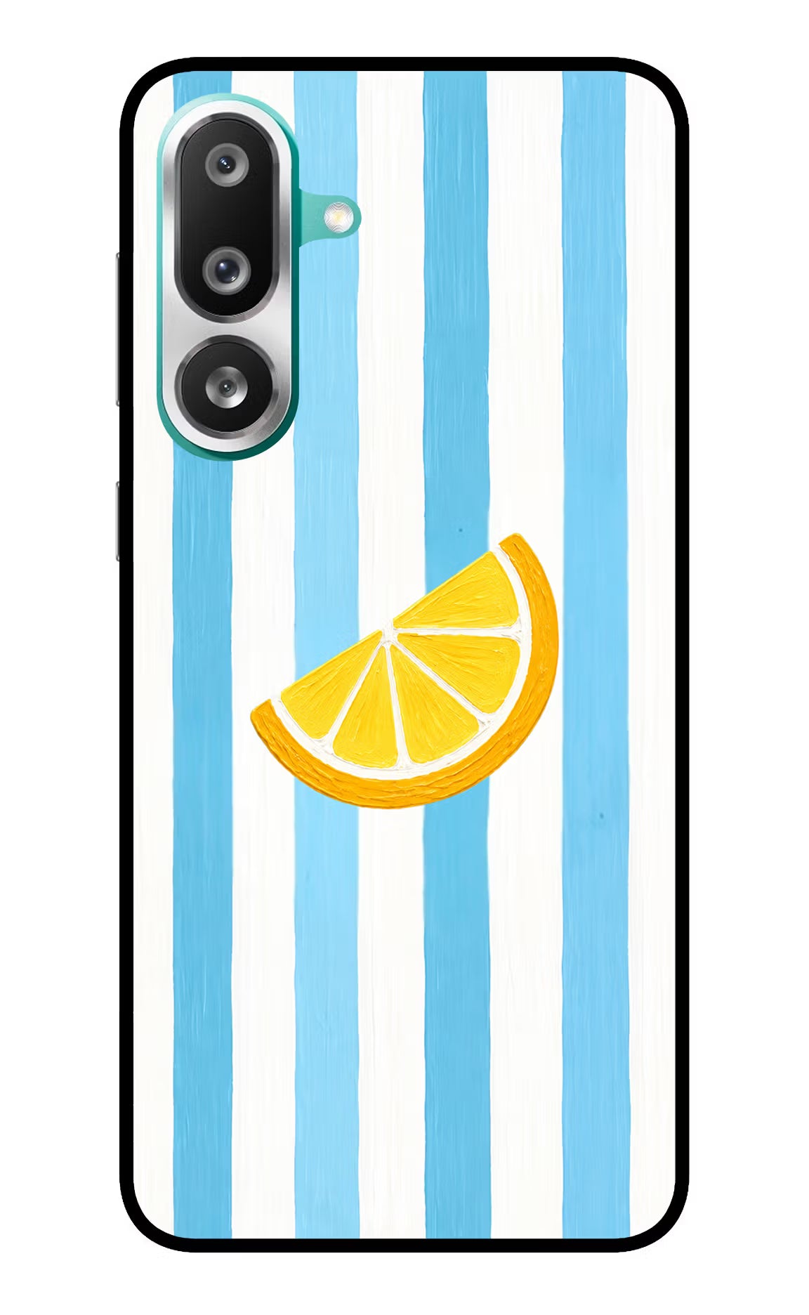 Summer Lemon Samsung F56 Glass Case Back Cover by Casekaro