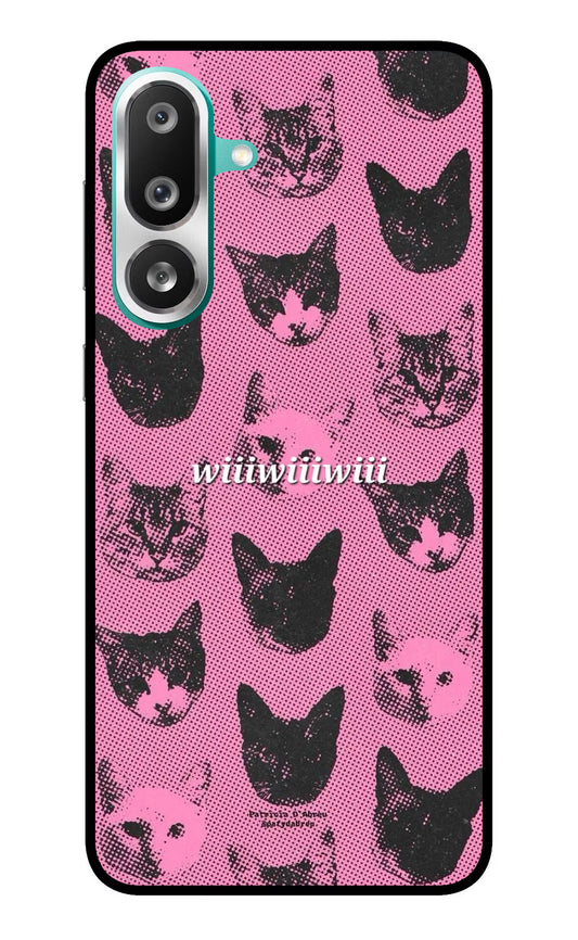 Pink Cats Samsung F56 Glass Case