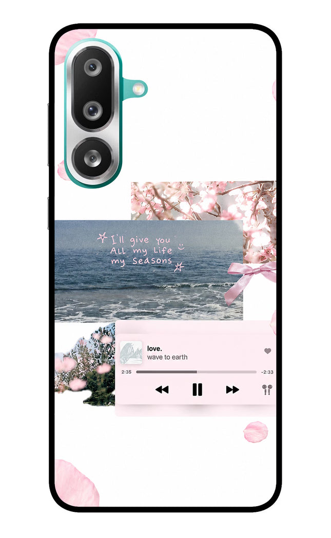 Wave to earth Samsung F56 Glass Case Back Cover by Casekaro