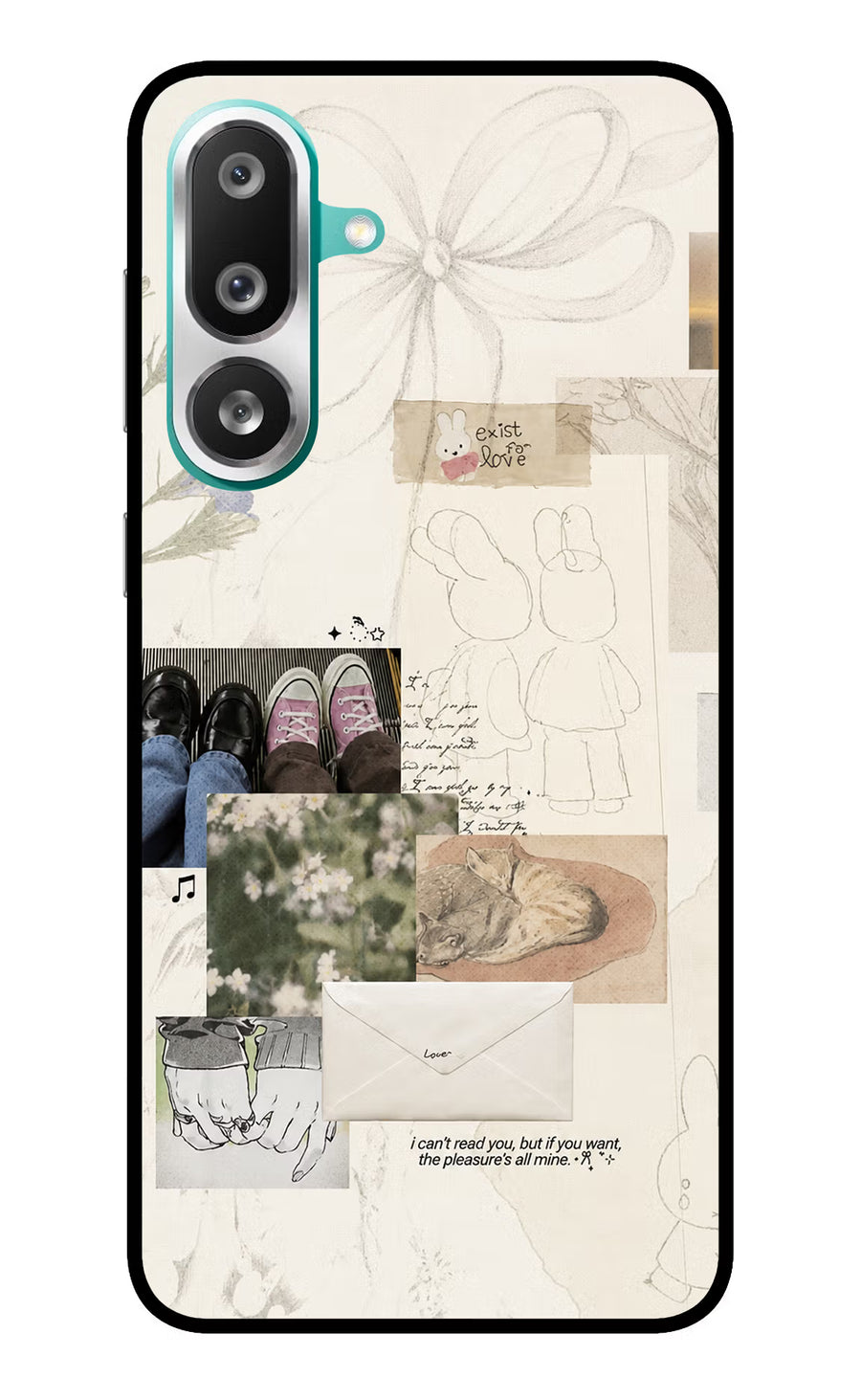 Soft Aesthetic Samsung F56 Back Cover, Glass case