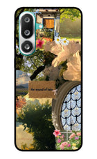 Rain Samsung F56 Glass Case Back Cover by Casekaro