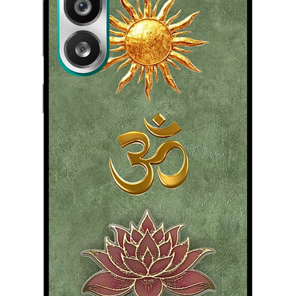 Om & Lotus Samsung F56 Glass Case