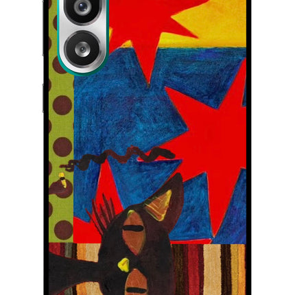 Pop Cat Samsung F56 Glass Case