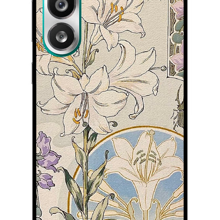 White Lily Samsung F56 Glass Case