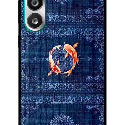 Koi Blue Samsung F56 Glass Case