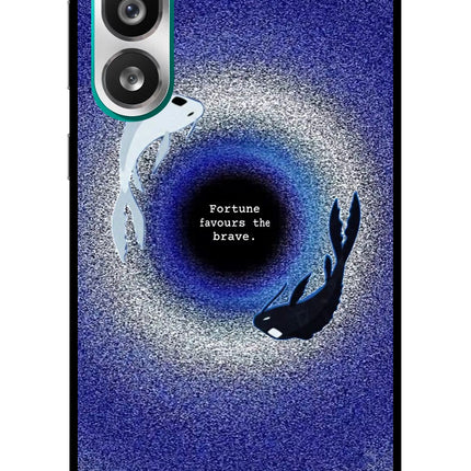Dark Koi Samsung F56 Glass Case