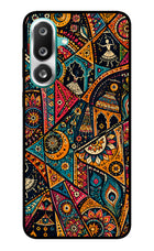 Folk Print Samsung F56 Glass Case
