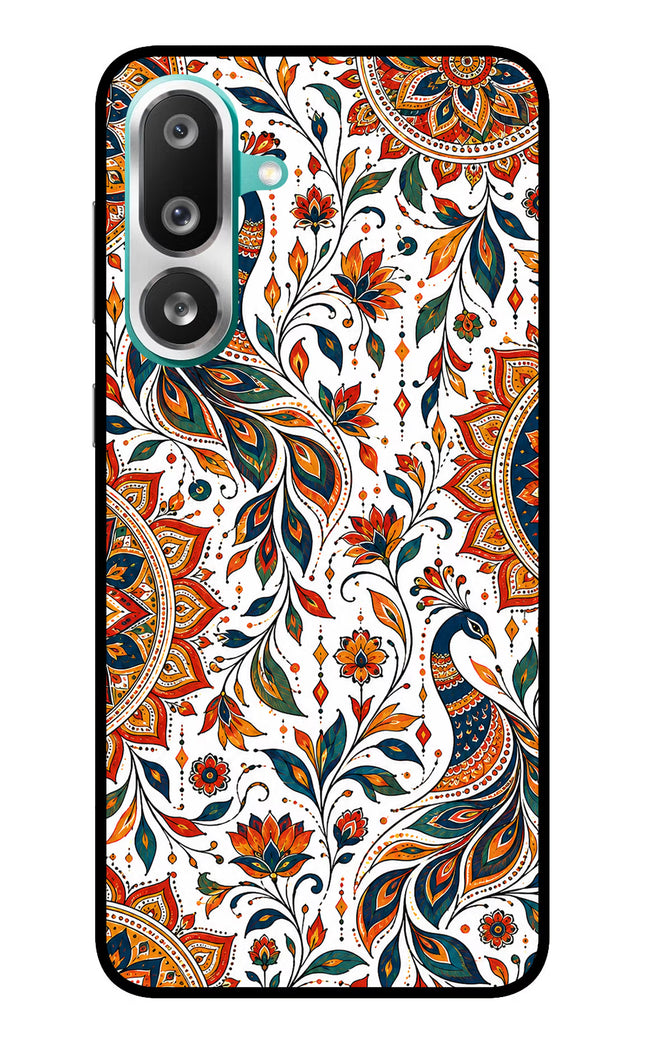 White Mayura Samsung F56 Glass Case Back Cover by Casekaro