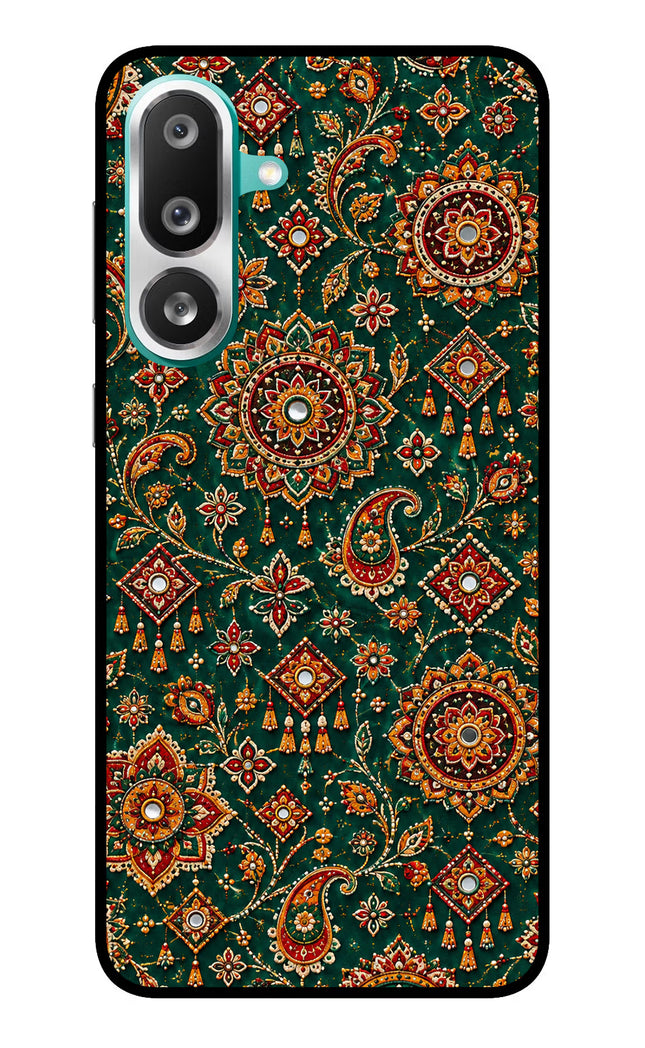 Green Pataka Samsung F56 Glass Case Back Cover by Casekaro