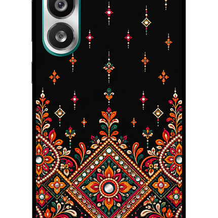 Noir Mehfil Samsung F56 Glass Case