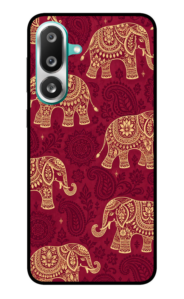 Maroon Elephant Samsung F56 Glass Case