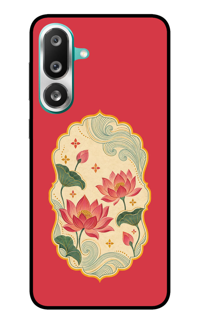 Pink Lotus Samsung F56 Glass Case
