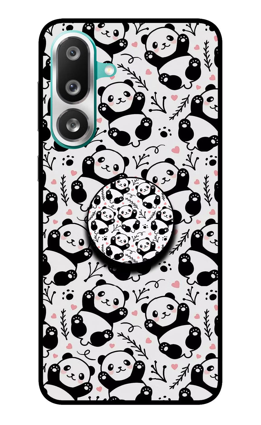 Cute Panda Samsung F56 Pop Case, Glass case