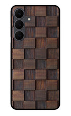 Wooden Cube Design Samsung S25 FE 5G Glass Case Back Cover by Casekaro