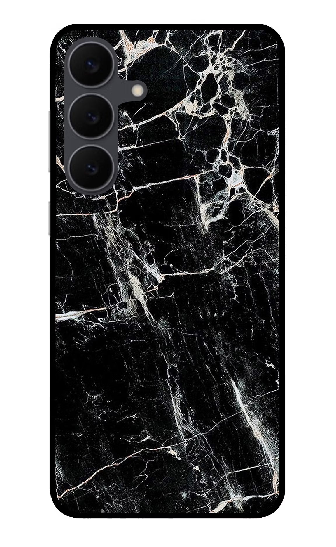 Black Marble Texture Samsung S25 FE 5G Glass Case