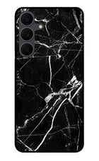 Black Marble Pattern Samsung S25 FE 5G Glass Case