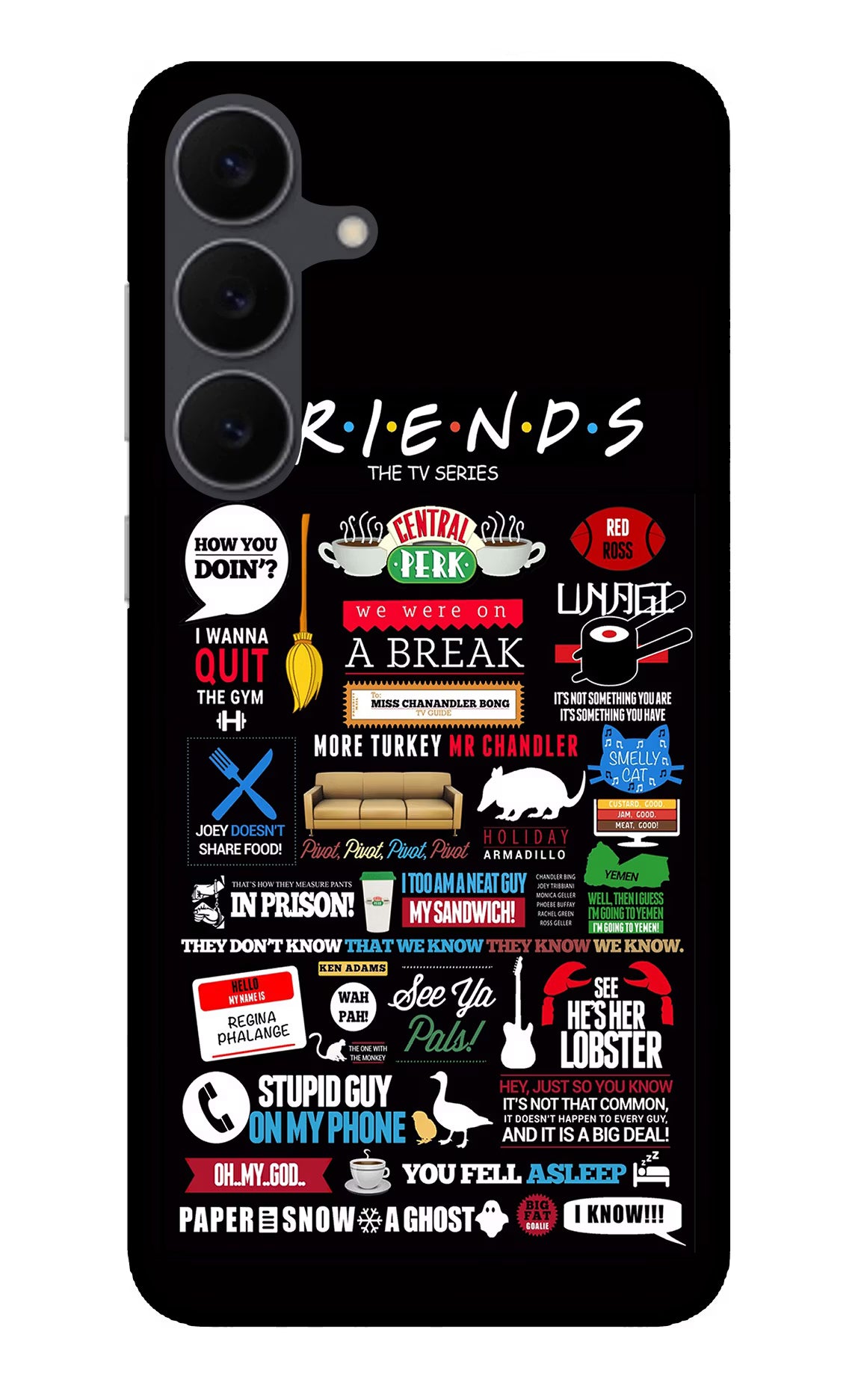 FRIENDS Samsung S25 FE 5G Glass Case Back Cover by Casekaro