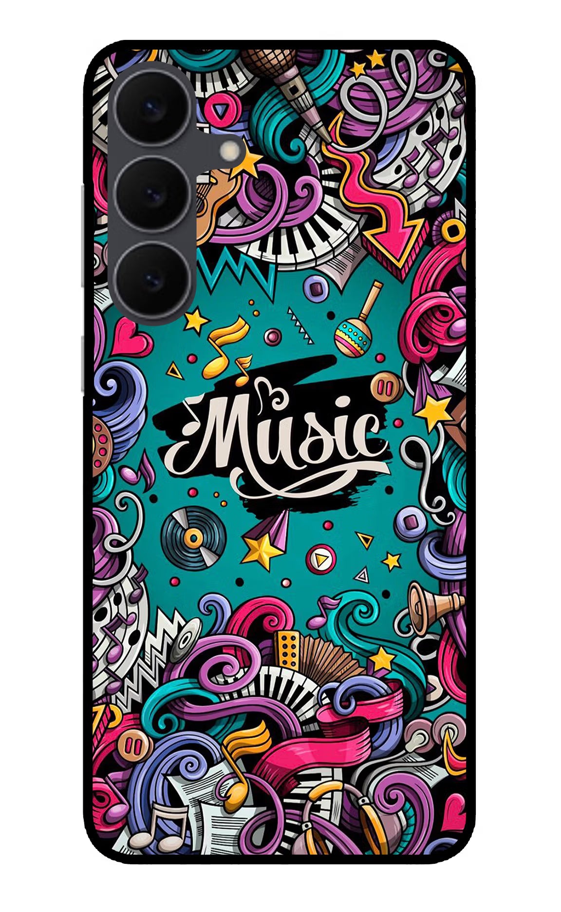 Music Graffiti Samsung S25 FE 5G Glass Case
