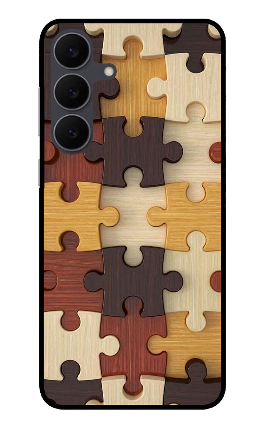 Wooden Puzzle Samsung S25 FE 5G Glass Case