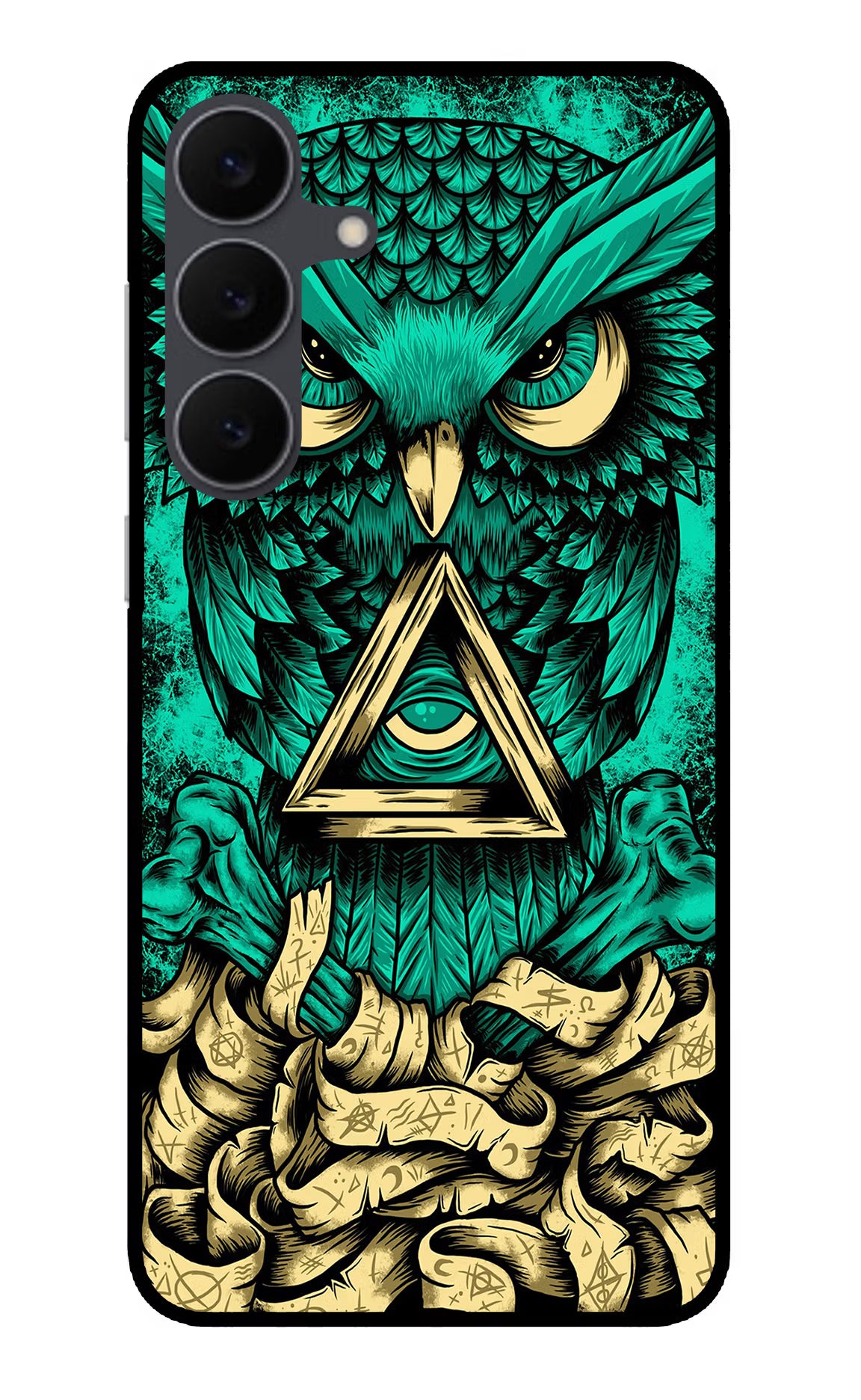 Green Owl Samsung S25 FE 5G Glass Case Back Cover by Casekaro