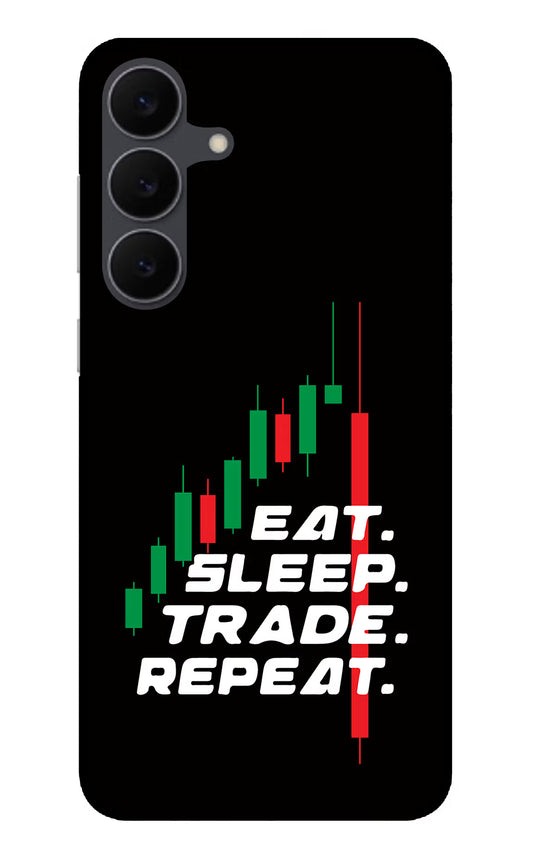 Eat Sleep Trade Repeat Samsung S25 FE 5G Glass Case