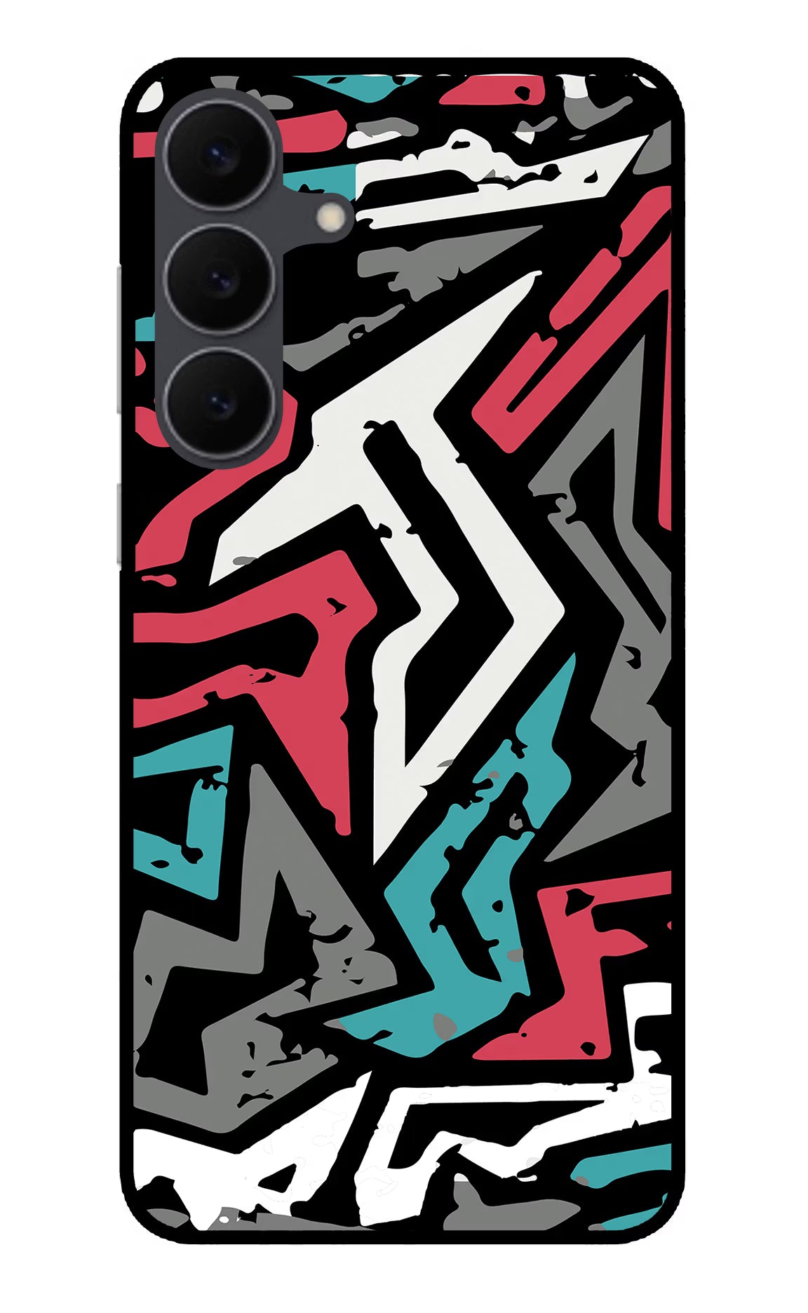 Geometric Graffiti Samsung S25 FE 5G Glass Case Back Cover by Casekaro