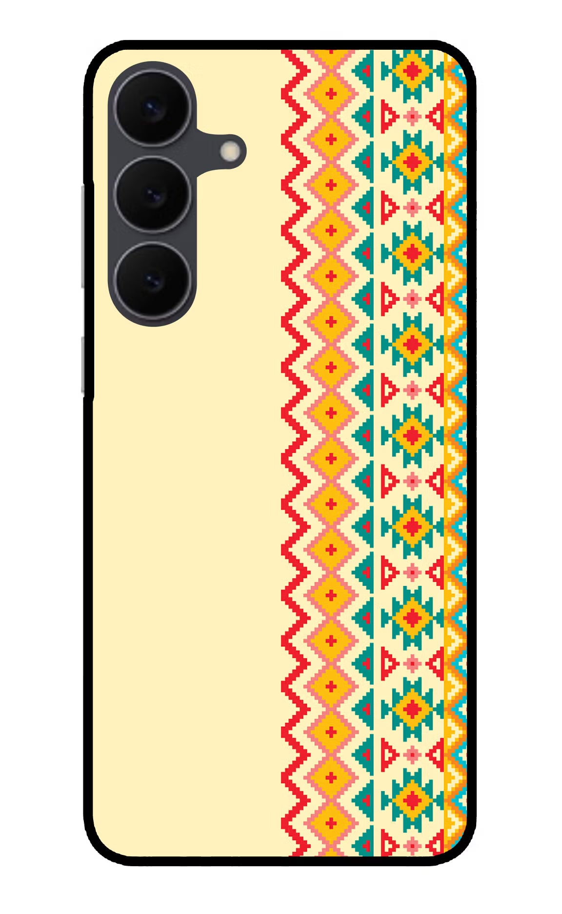 Ethnic Seamless Samsung S25 FE 5G Glass Case Back Cover by Casekaro
