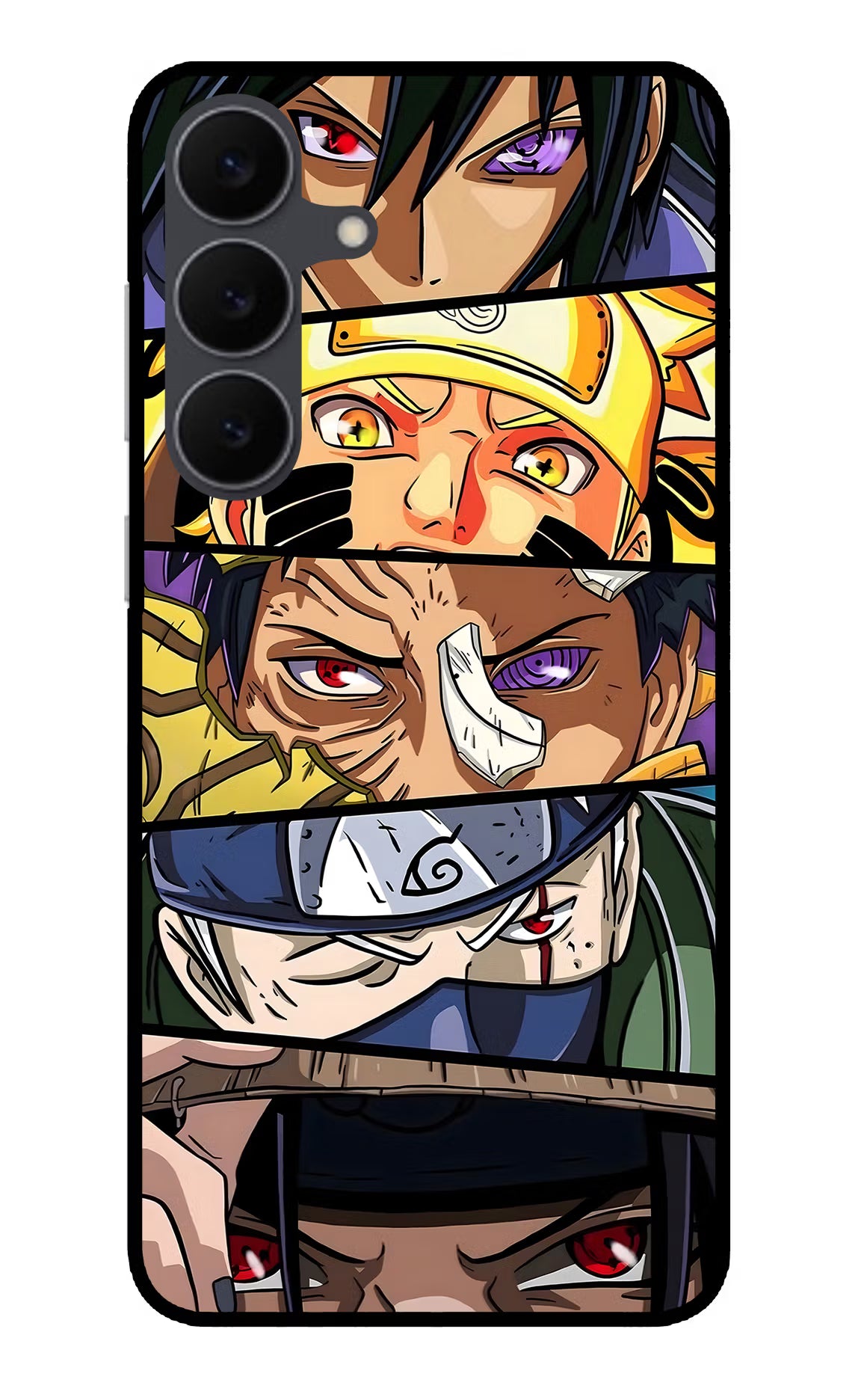 Naruto Character Samsung S25 FE 5G Glass Case Back Cover by Casekaro