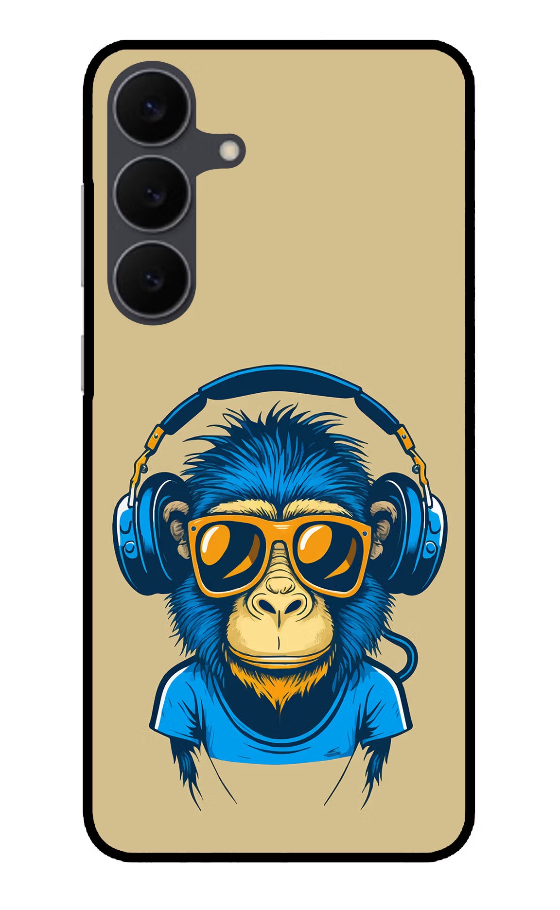 Monkey Headphone Samsung S25 FE 5G Glass Case Back Cover by Casekaro