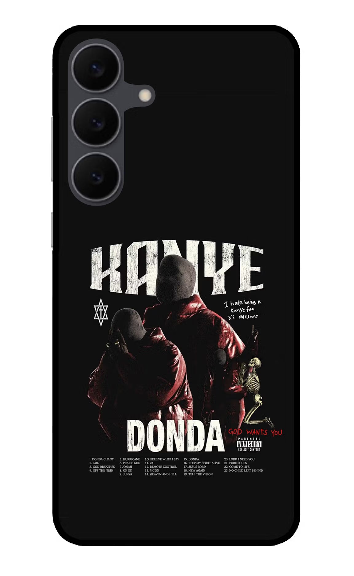 Donda Kanye West Samsung S25 FE 5G Glass Case Back Cover by Casekaro