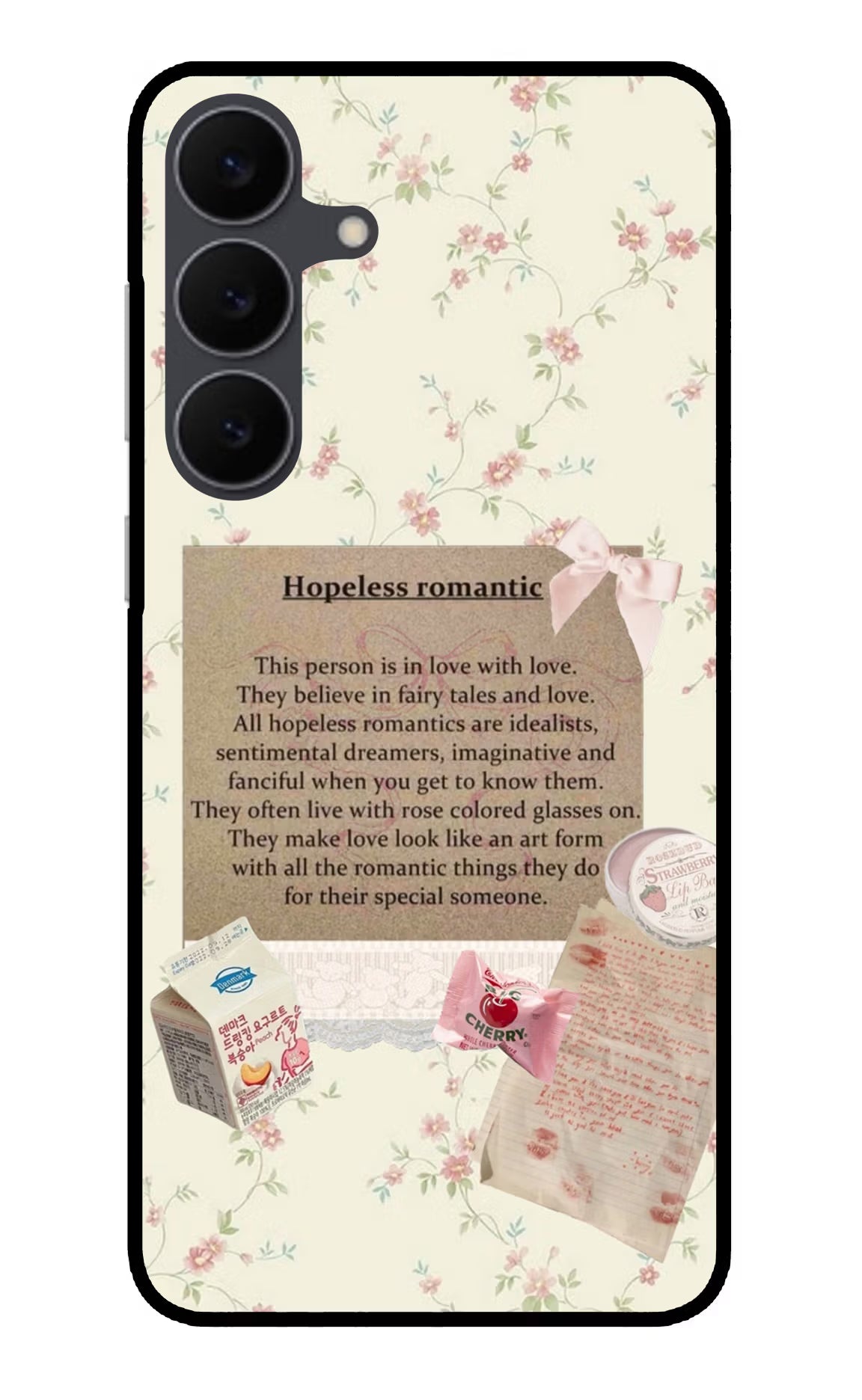 Hopeless Romantic Samsung S25 FE 5G Glass Case Back Cover by Casekaro