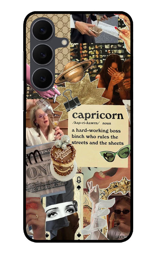 Capricorn Zodiac Samsung S25 FE 5G Glass Case