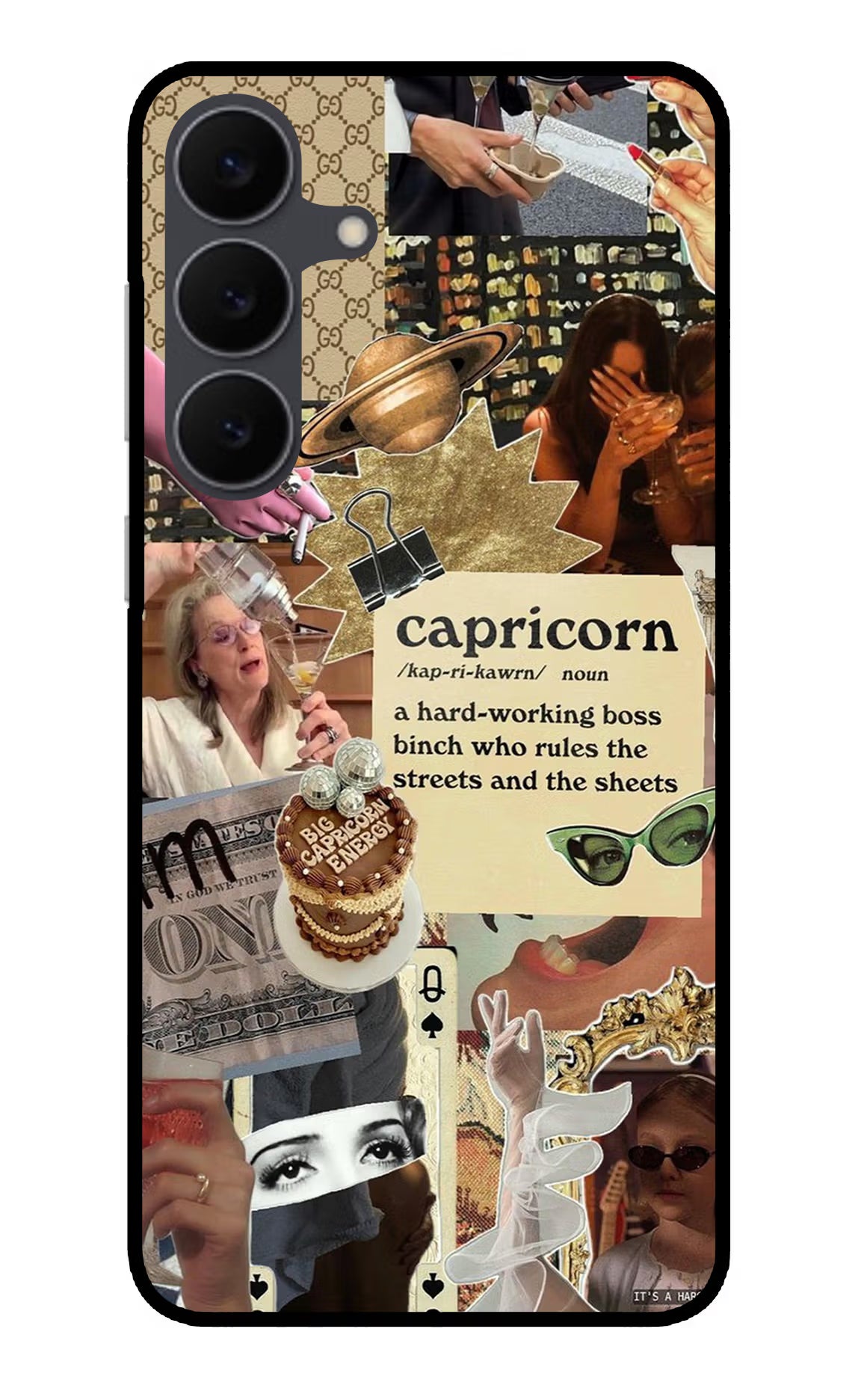 Capricorn Zodiac Samsung S25 FE 5G Glass Case Back Cover by Casekaro