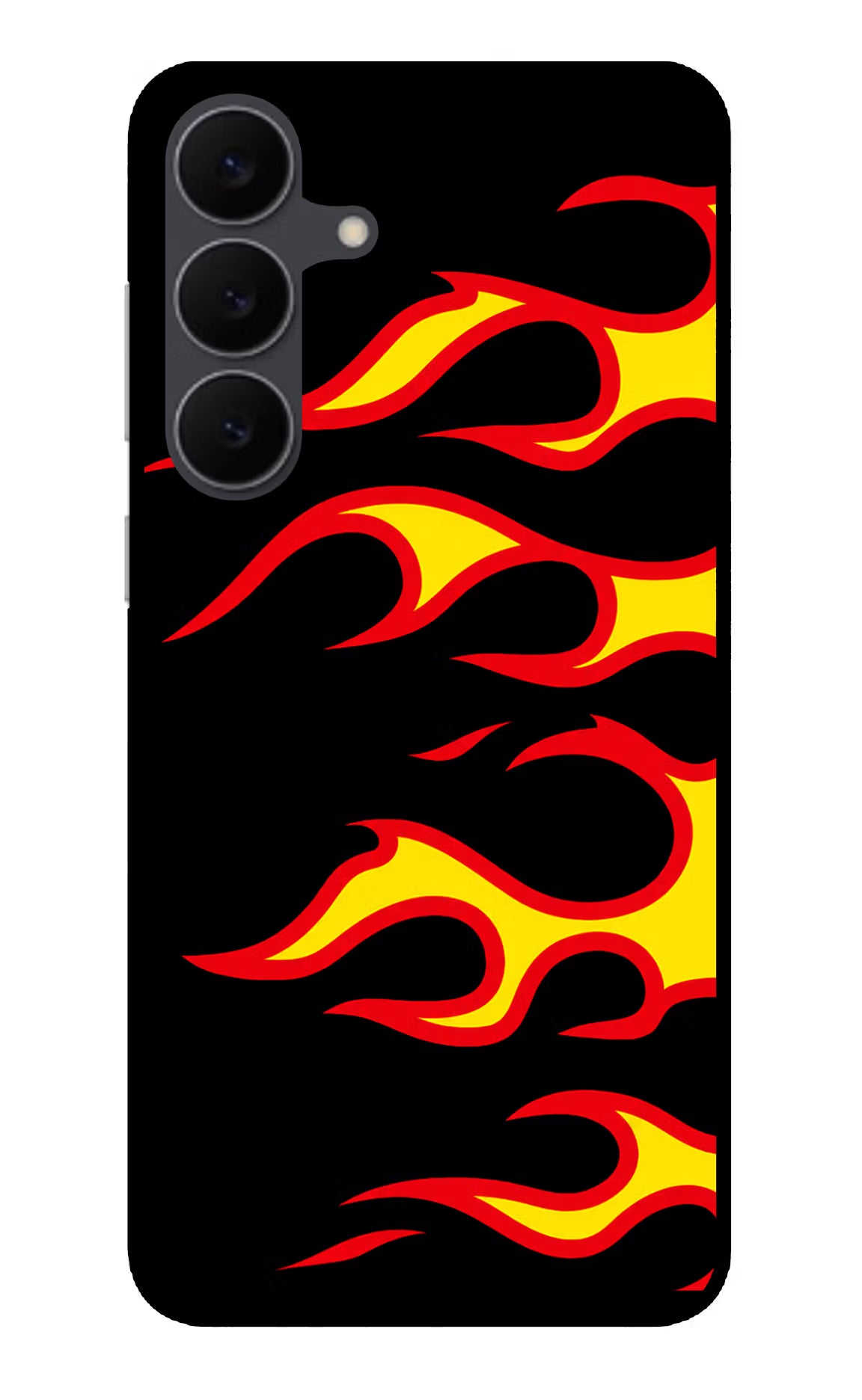Side Sweep Flames Samsung S25 FE 5G Glass Case