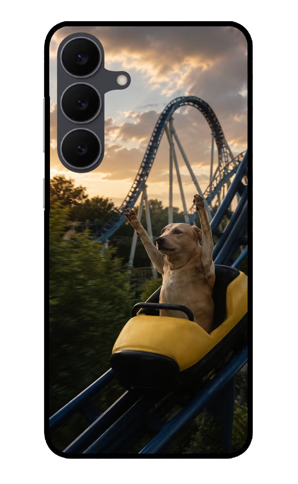 Rollercoaster Dog Samsung S25 FE 5G Glass Case