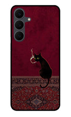 Midnight Cat Samsung S25 FE 5G Glass Case