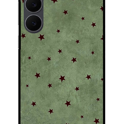 Green Stars Samsung S25 FE 5G Glass Case