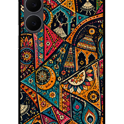 Folk Print Samsung S25 FE 5G Glass Case