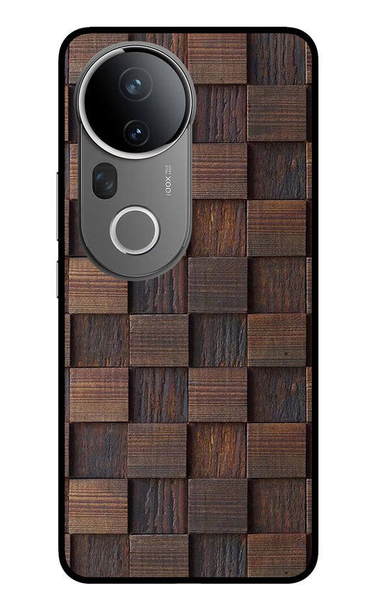 Wooden Cube Design Vivo T4 Ultra 5G Glass Case